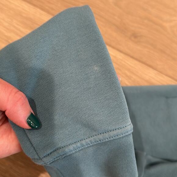 NIKE Blue Dri-Fit Crew Neck Puffy Imprinted Just Do It Pullover Sweatshirt Sz XS - Picture 10 of 10